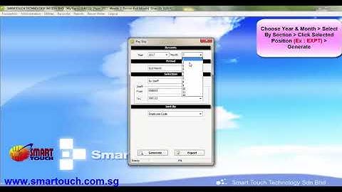 Malaysia Payroll Tutorial : How To Generate Payslip By Section Using SmartPay (SOCSO,EPF,MTD,PCB)