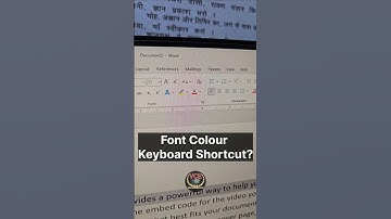 MS word me font colour change karne ka keyboard shortcut