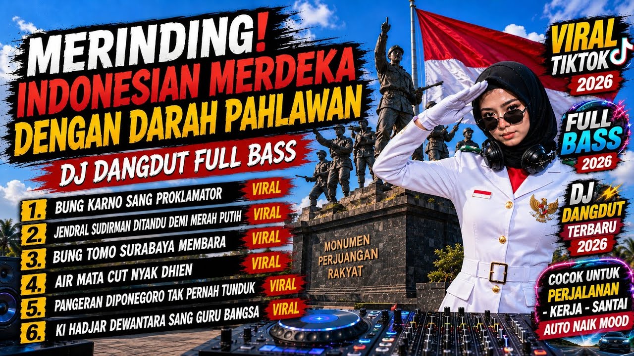 MERINDING LAGU PAHLAWAN INDONESIA‼️DJ DANGDUT VIRAL‼️DJ VIRAL TIKTOK‼️DJ FULL BAS‼️DJ DANGDUT REMIX