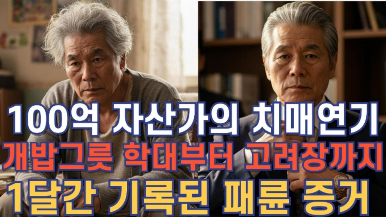 100억 자산가, 개밥그릇 학대부터 고려장까지 당하면서, 1개월 동안 치매 연기한 이유