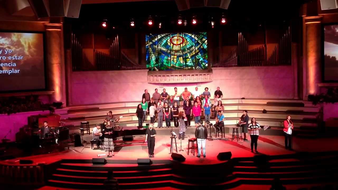 Playing bass at Shadow Mountain Community Church kensmith sound CMCC