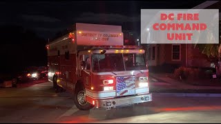 *rare* DC Command Unit & Brush Truck depart Command Post