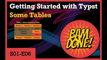 Getting Started with Typst - Some Tables (S01E06)