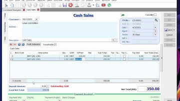 SQLACC EDIT CASH SALES