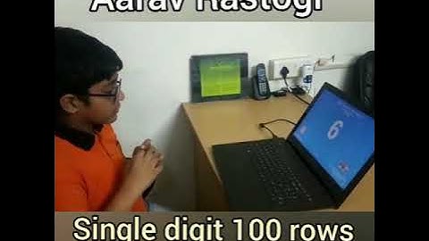 Addition Abacus Demo of 100 lengths in 1 sec duration by Aarav Rastogi ! Ascent Abacus demo # 267