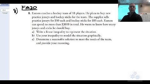 FM 20 6.1 Graphing Inequalities #8 homework question