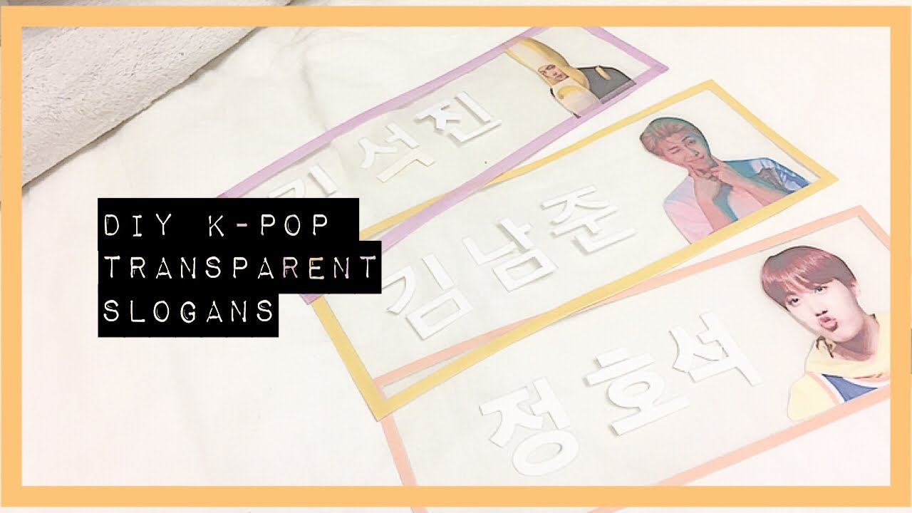 Bts Kpop Diy Transparent Banner Youtube