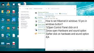 how to enable hibernate in windows 10 pro