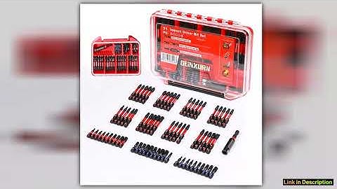 Geinxurn Impact Screwdriver Bits Set71pieces Case Storage Magnetic S2 Steel Multi Insert Power Bits