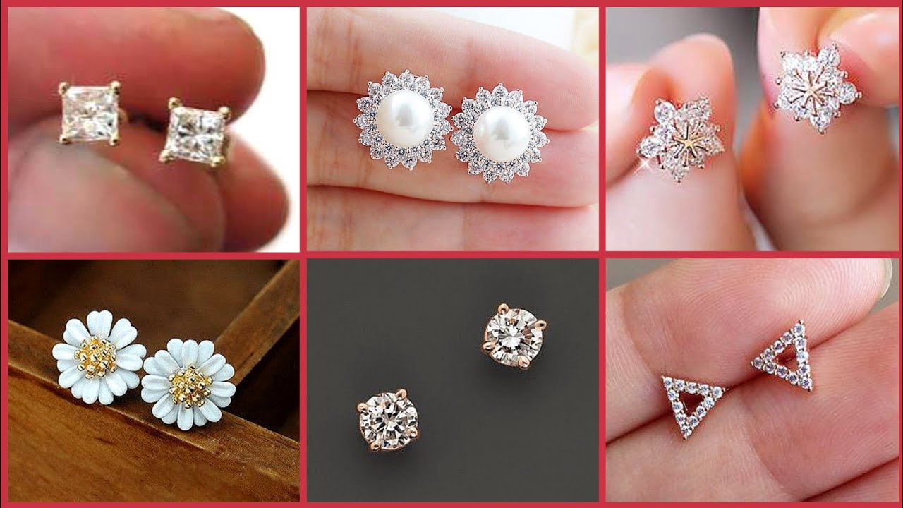 Delicate Designs Diamond Gold Light Weight Daily Wear Stud Earrings 