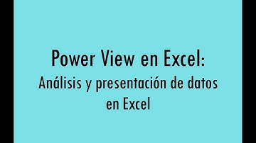 Power View en Excel