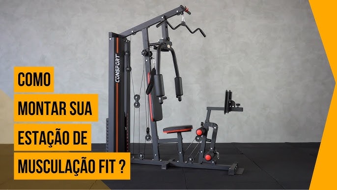 Estação De Musculação Academia Podiumfit Me100-50kg : : Esporte