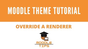 Moodle theme developer tutorial 4/4 - how to override a renderer