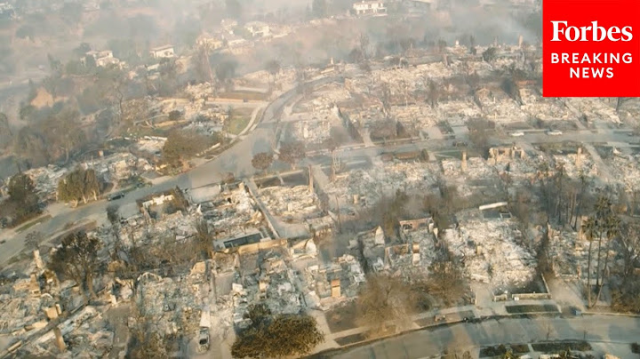 Drone Footage Reveals Destruction Of Los Angeles's Pacific Palisades As Wildfires Rage