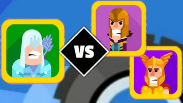 Bowmasters TEMPLAR vs ICE LORD, THOR brutality gameplay