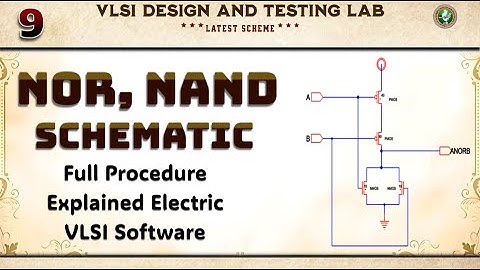 9 Execution Of CMOS NOR, NAND Gates SCHEMATIC Explained in Electric VLSI Software 6th Sem VLSI LAB