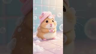 hamster bathing #ai #entertainment #hamsters