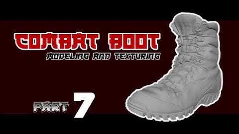 Combat Boots Modeling and Texturing - Part 007