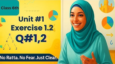 Class 6 Math Ex 1.2 Q1 & Q2 | Factor Tree & Index Notation | Clear Concept by Lubna Rasheed