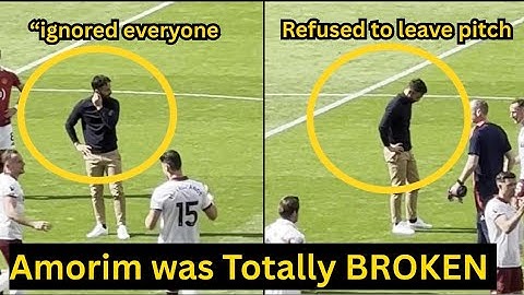 Ruben Amorim REFUSED to Leave the pitch in Frustration after Man United loss to West Ham, So sad 😥