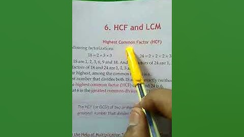 Class-5 Maths, Ch-6 HCF and LCM, Explanation