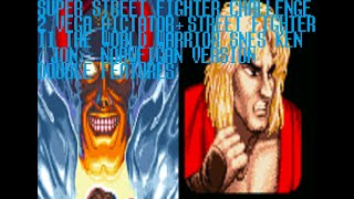 Super Street Fighter Challenge 2 Vega Dictator+SF2 The World Warrior SNES Ken Jon Hardest