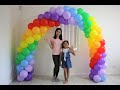How to make rainbow balloon arch without stand/ 7 colors
