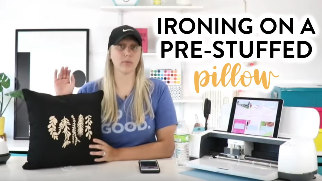 MINIMALIST HOME DECOR WITH CRICUT - IRONING ON A PRE-STUFFED PILLOW! diya tailors