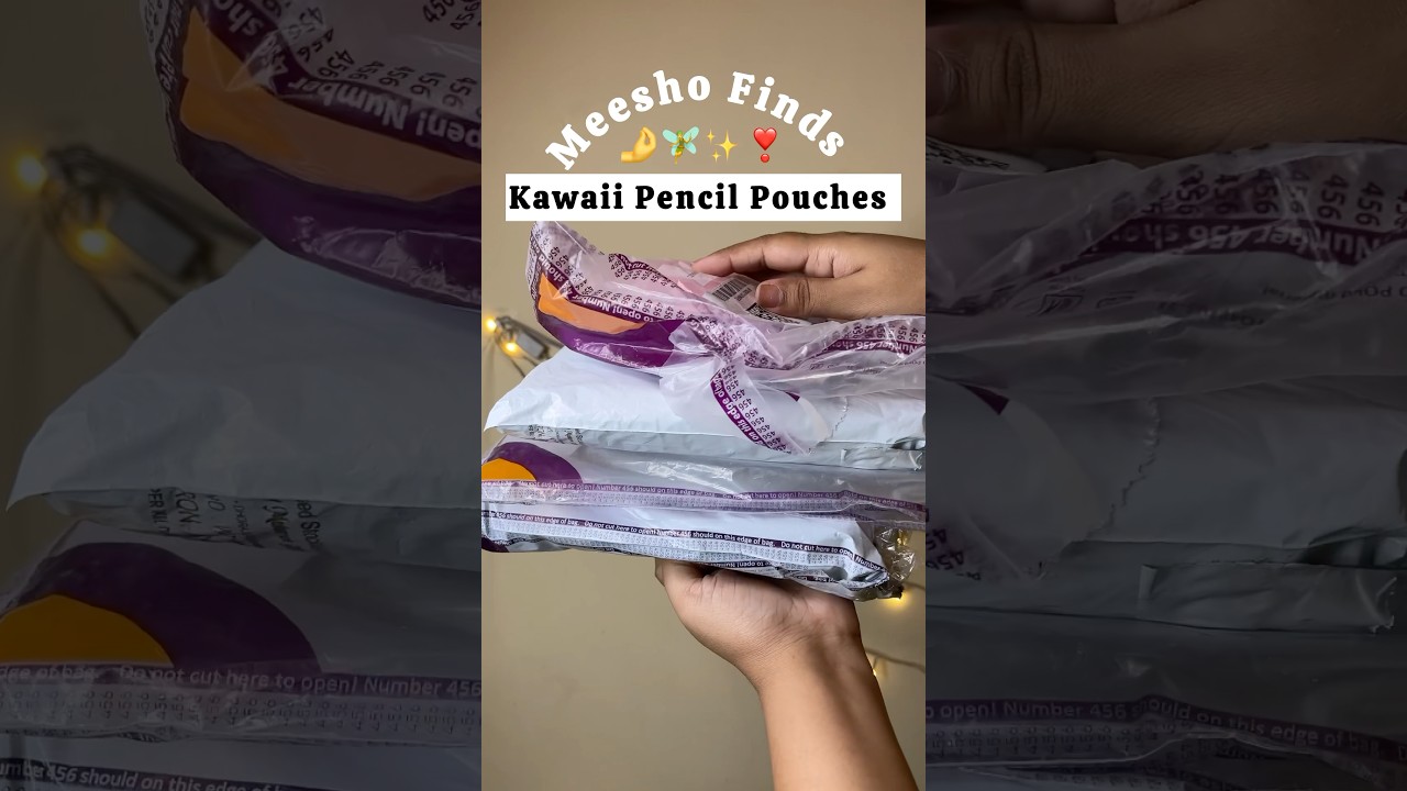 Meesho kawaii pencil pouches | girls pouch | stationery #meeshofinds #unboxing #shorts