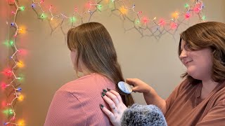 asmr | slower hair brushing & back scratching 🖤