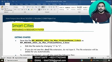 New Perspectives Word 365/2021 |Module 2: SAM Project 1a Smart Cities|NP_WD365_2021_1a Smart Cities