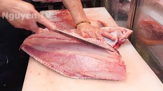 Amazing Fastest Live Fish Cutting Skills in Fish Market 2019 - Fish Clean and Fillet 01