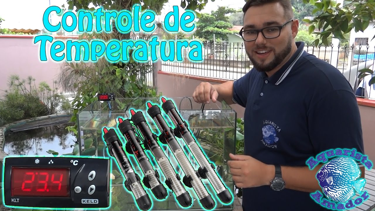 Aquecedor, termostato e controle de temperatura em aquários e lagos