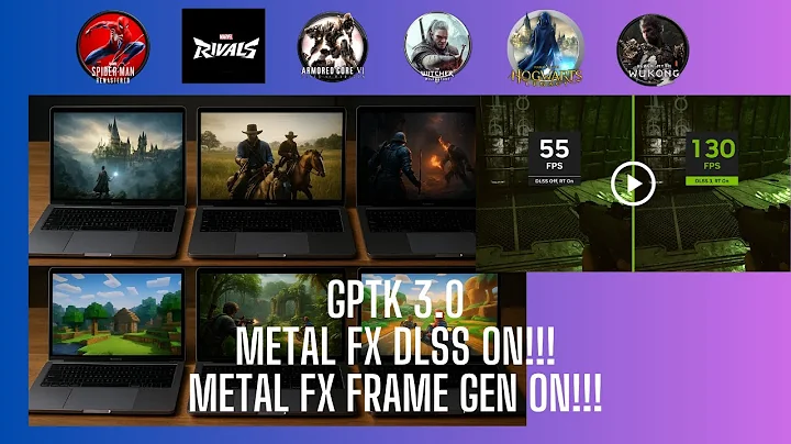 Nvidia DLSS & Frame Gen on Macbook Games!! --GPTK 3 beta with Metal 4 features!!!