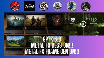 Nvidia DLSS & Frame Gen on Macbook Games!! --GPTK 3 beta with Metal 4 features!!!