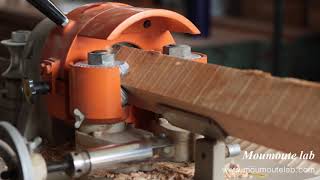 wood round rod milling machine_ 목봉가공 작업