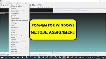 Metode Assignment Menggunakan POM-QM For Windows
