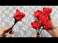 Diy satin ribbon roseshow to make beautifull flower with satin ribbon easily