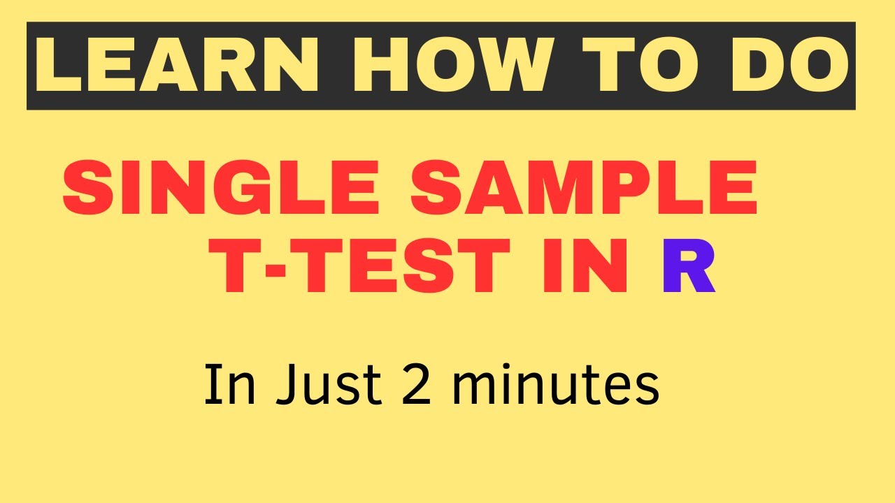 Doing a t test using R programming in 2 minutes | T test in R | T test | Statistics