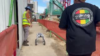 Robot GO2 Wheel for Patrolling in Construction Sites