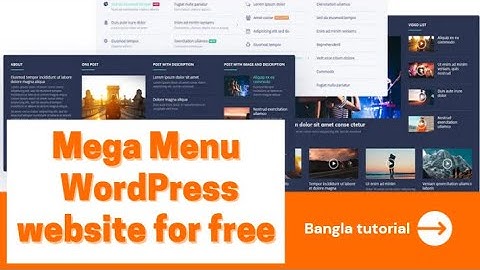 How to create Mega Menu in WordPress website for free | Mega menu Bangla tutorial | Freelancer Robin