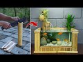 BUILDING Amazing BAMBOO WATER FOUNTAIN and AQUARIUM / RELAX Yourself After Workout