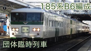 185系 B6編成 団体臨時列車　松本駅にて