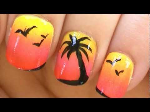 Palm Tree Nail Art Tutorial