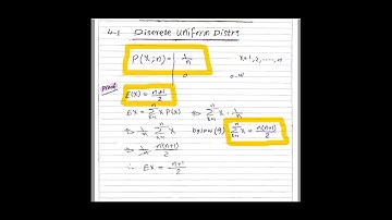 L7a Expectation of Discrete Uniform Distribution