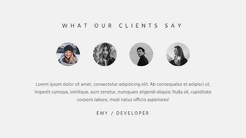 Amazing testimonial section using HTML CSS & JQuery