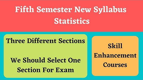 Degree 5th Semester New Syllabus Statistics * 3rd Year * ANU Update #newsyllabus2022_23