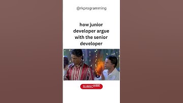 Junior developer arguing #coding #shorts #rkprogramming