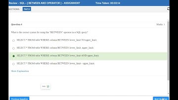 Quiz 54 -  Section - 4 - BETWEEN AND OPERATOR - Kodnest Dream Factory 2024 - Java Full Stack