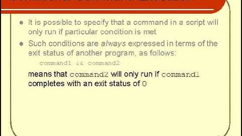 Unix Shell Scripting Conditional Code Part 2